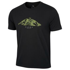 NEW Sitka Men's Bridgers Bozeman Montana Short Sleeve Pima Tee Black Medium